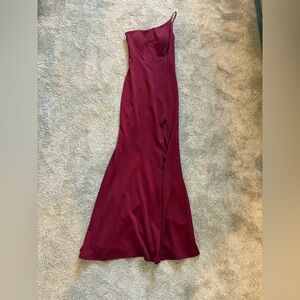 La Femme (Macy) Deep Red Gown